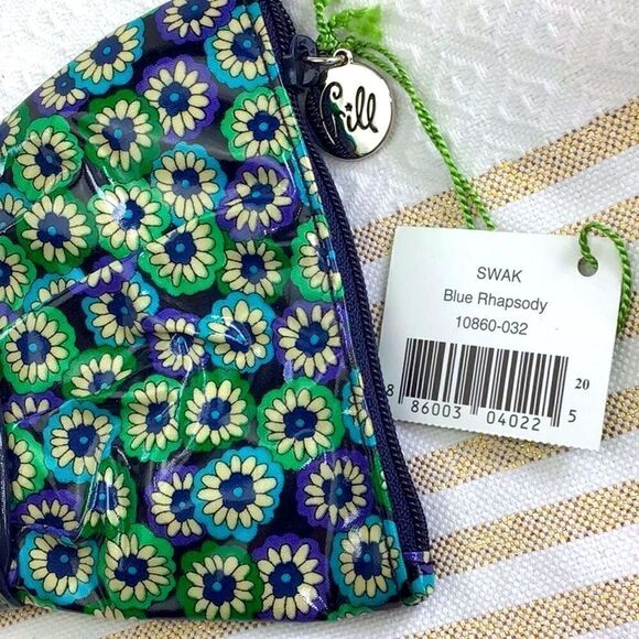 Vera Bradley Frill “Blue Rhapsody” Floral Bow Clutch Crossbody Bag NEW - Picture 4 of 12